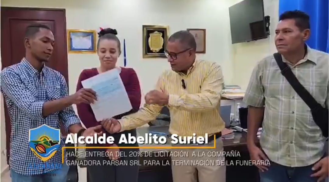 ENTREGA DEL 20% A LA COMPAÑIA QUE RESULTO GANADORA DEL PROCESO DE LICITACION PUBLICA, QUE DARA TERMINACION A FUNERARIA MUNICIPAL.